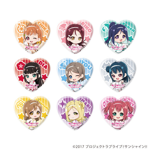 『ラブライブ!サンシャイン!!』ハート型缶バッジ01/宇宙ver. BOX(全9種)(ミニキャライラスト)